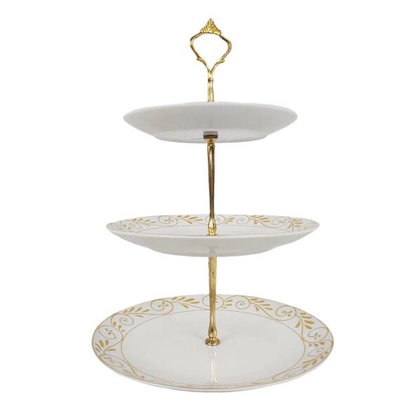 BrylaneHome Other - Brylane Home 3-Tier Cake Stand Serving Platter Plates Tray Afternoon Tea Dessert